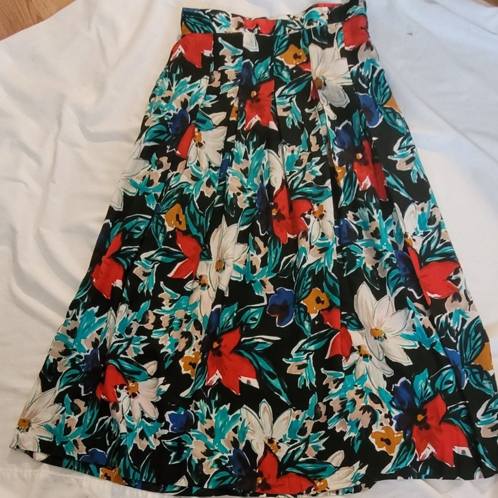 Liberated lady print skirt